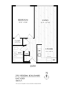 The Pines 1 Bedroom Floor Plan